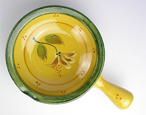 Provence hand made pottery sauce pan (OCEANE) - Click Image to Close